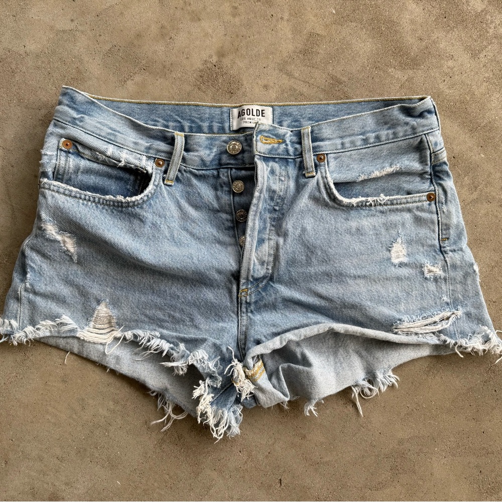 Agolde Parker Distressed Jean Shorts